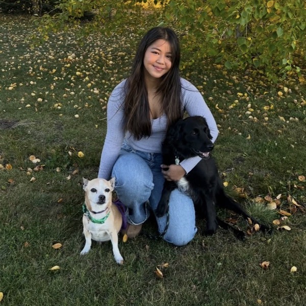 Maegan with her dogs